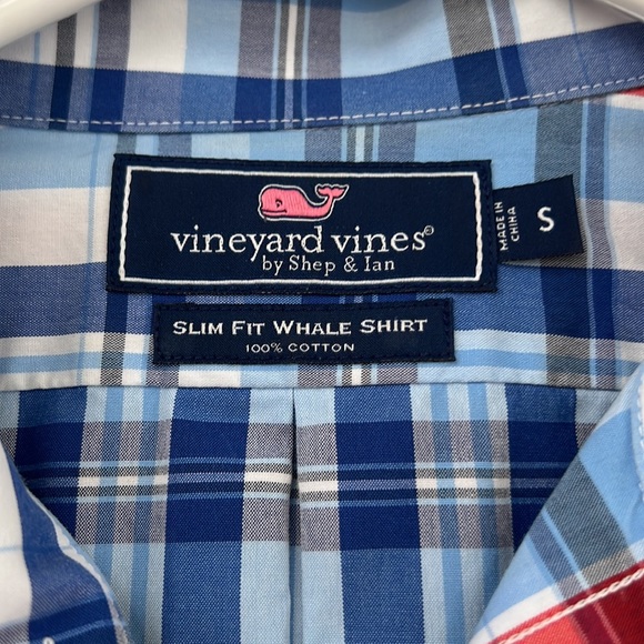 Mens vineyard vines long sleeve slim fit whale button down shirt size small - Picture 2 of 3